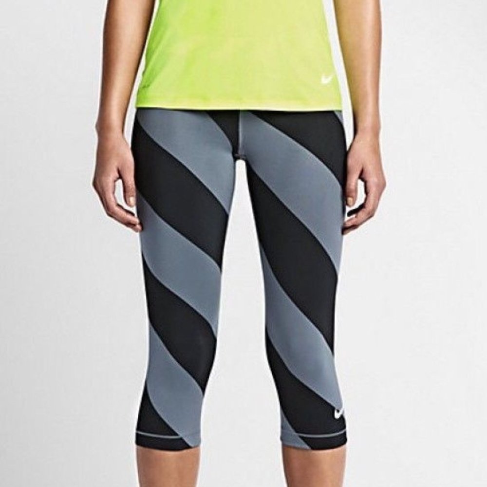 Nike Pro Dri-Fit Leggings Diagonal Stripe XS
